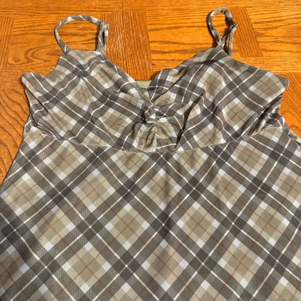 Hot Topic Social Collision Green Plaid Mesh Mini Dress Sz S Y2K Retro Inspired - Picture 5 of 16